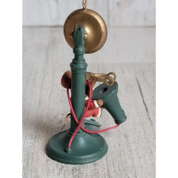 Enesco calling home at Christmas Mouse AS IS ornament Xmas vintage - Picture 4 of 6